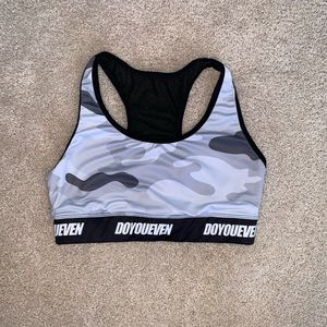 DOYOUEVEN Arctic White Camo sports bra